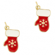 Metal TQ lat&oacute;n colgantes guante Dorado