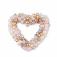 Colgantes faceteados coraz&oacute;n Multicolor&nbsp;