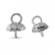 Fornituras acero inox terminal para abalorios Plateado