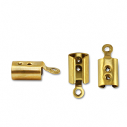 Fornituras Acero Inox terminal para cintas Dorado