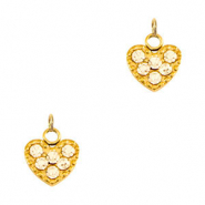 Colgantes Acero Inox corazón Dorado