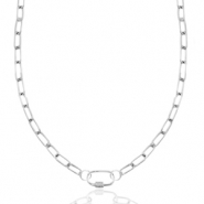 Cadenas Acero Inox eslabón cierre ovalado Plateado