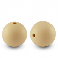 Abalorios de silicona 15mm Marr&oacute;n arena