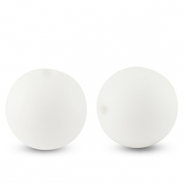 Abalorios de silicona 15mm Blanco