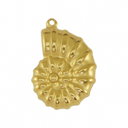 Colgantes Acero Inox concha de mar Dorado