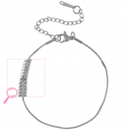 Pulseras Acero Inox Plateado