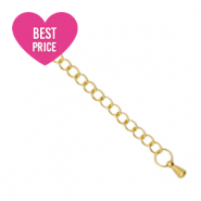 Fornituras Acero inox extención de cadena gota Dorado