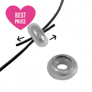 Fornituras Acero Inox abalorios de cierre deslizante 10x4mm Plateado