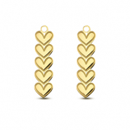 Colgantes Acero Inox coraz&oacute;n Dorado