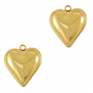 Colgantes Acero Inox corazón Oro