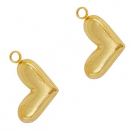 Colgantes Acero Inox corazón Oro