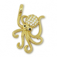 Metal TQ latón colgante pulpo Dorado