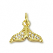 Metal TQ latón colgante cola Dorado