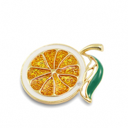 Broches naranja Naranja-verde-dorado