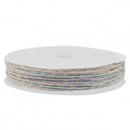 Hilo macramé trenzado 1mm Multicolor metálico