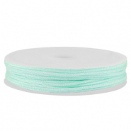 Hilo macramé trenzado 1mm Verde menta claro metálico