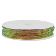Hilo macramé trenzado 0,8mm Multicolor-naranja verde metálico
