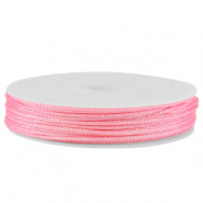 Hilo macramé trenzado 0,8mm Rosado metálico