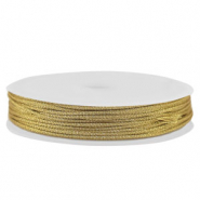Hilo macramé trenzado 0,8mm Dorado metálico