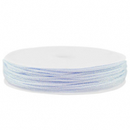 Hilo macramé trenzado 0,8mm Azul claro-violeta metálico