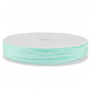 Hilo macramé trenzado 0,8mm Verde menta claro metálico