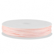 Hilo macramé trenzado 0,8mm Rosado claro metálico