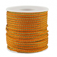 Cordón trenzado trendy 2.3mm Naranja-dorado