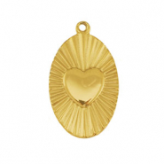 Colgantes Acero Inox corazón Dorado