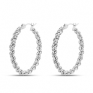 Pendientes Acero Inox criolla Plateado