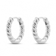 Pendientes Acero Inox criolla Plateado