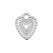 Colgantes Acero Inox corazón Plateado