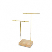 Expositor de joyería para pendientes Natural-dorado