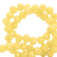 Abalorios faceteados 6x4 mm disco Amarillo sunshine-cubierta pearl shine