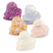 Accesorios para pelo pinzas para pelo corazón mix Color mix púrpura-rosa