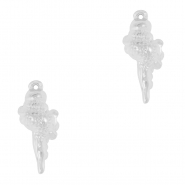 Colgantes Acero Inox concha Plateado