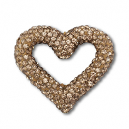 Abalorios bohemios corazón Marrón taupe