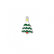 Colgantes met&aacute;licos &aacute;rbol de navidad Plateado-blanco-verde-amarillo