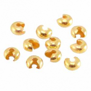 Cubre chafas met&aacute;licas DQ para chafas y nudos hasta 4mm Dorado (sin n&iacute;quel)