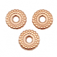 Abalorios met&aacute;licos disco 8mm deco Oro rosado (sin n&iacute;quel)