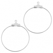 Fornituras metálicas DQ pendiente base criolla 30mm plata vieja (sin níquel)