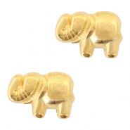 Abalorios met&aacute;licos DQ elefante 13x9mm Dorado (sin n&iacute;quel)