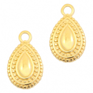 Colgantes metálicos DQ gota Dorado (sin níquel)