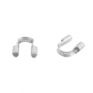 Fornituras DQ metálicas protector de alambre/ protector de hilo 5mm (Ø0.56mm) plata (sin níquel)