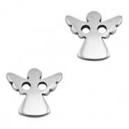Colgantes metálicos DQ entrepieza angel Plata vieja (sin níquel)