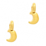 Colgantes metálicos DQ luna Dorado (sin níquel)