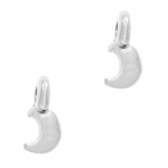 Colgantes metálicos DQ luna Plata vieja (sin níquel)