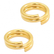 Fornituras metálicas DQ anillo doble 7mm Dorado (sin níquel)