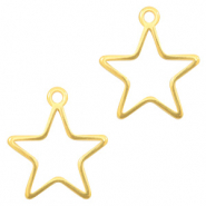 Colgantes metálicos DQ estrella Dorado (sin níquel)