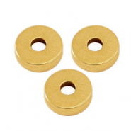 Abalorios metálicos DQ disco rondeles 6x2mm Bronce viejo (sin niquel)
