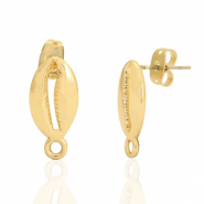 Fornituras metálicas DQ pendiente concha con anilla Dorado (sin níquel)